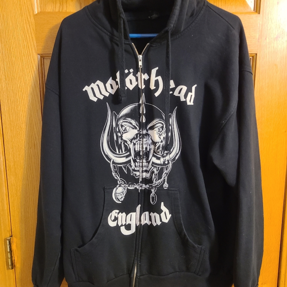 Vintage Motorhead Zip Up Concert Hoodie Sweatshirt Mens Size XL